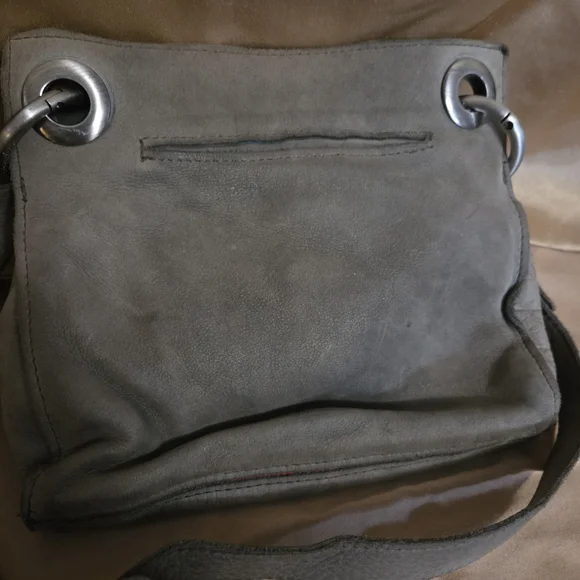 Hammitt Charcoal Leather Unisex Messenger Bag - Picture 4 of 13